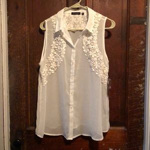 Elegant white dress top